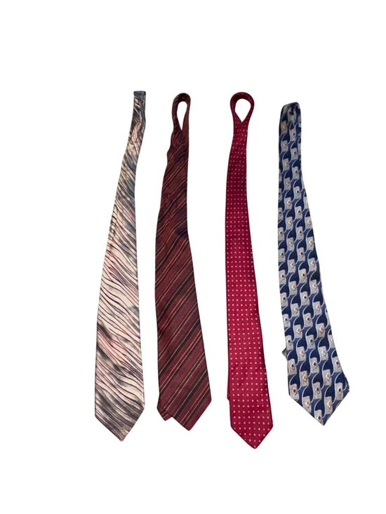 Other - Mens 4 Piece Neck Tie Lot-Multicolor-Silk/Silk Blend-OS-GUC